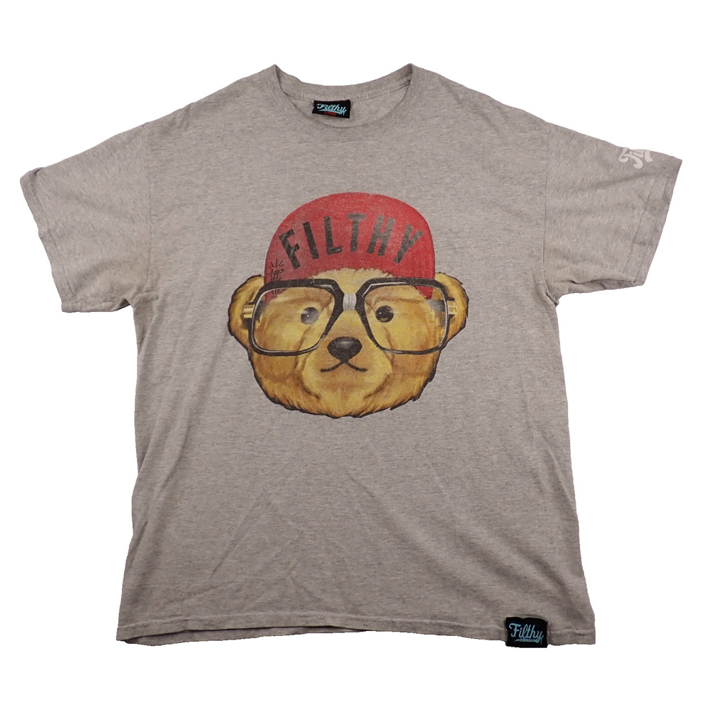 Vintage Filthy D Dripped Men’s Sz Large T Shirt Tee Teddy Bear Y2K Grunge Urban